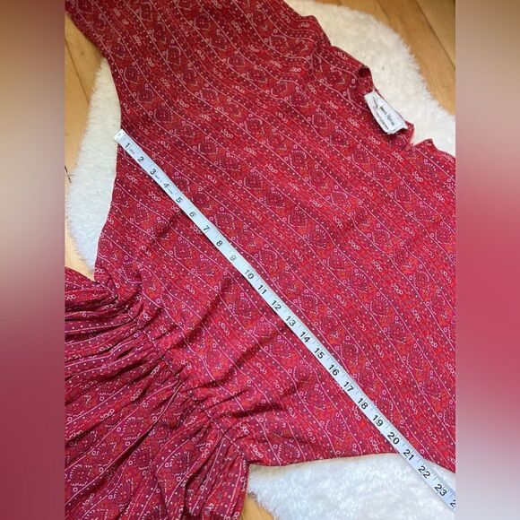 Neiman Marcus by Castleberry vintage dress midi red size S casual summer party - Picture 13 of 16